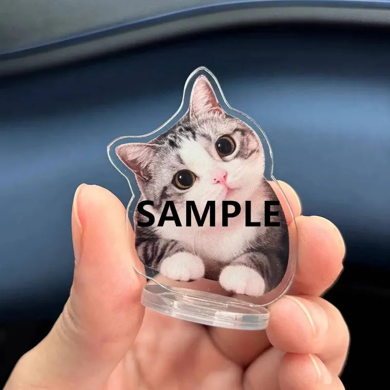 Custom Pet Photo Personal Keychain Customized Clear Acrylic Key Chain Design Making Cute Keyring Goods Made