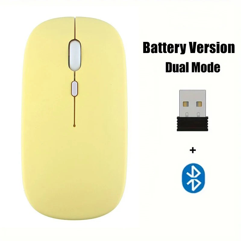 Mouse wireless 2.4 GHz e Bluetooth dual mode, mini ed ergonomico, 1600 DPI