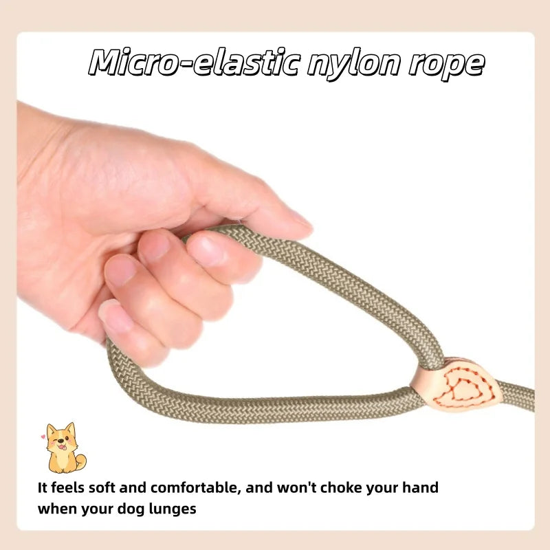 Guinzaglio in Nylon Intrecciato Regolabile per Cani Piccoli e Medi – Resistente…