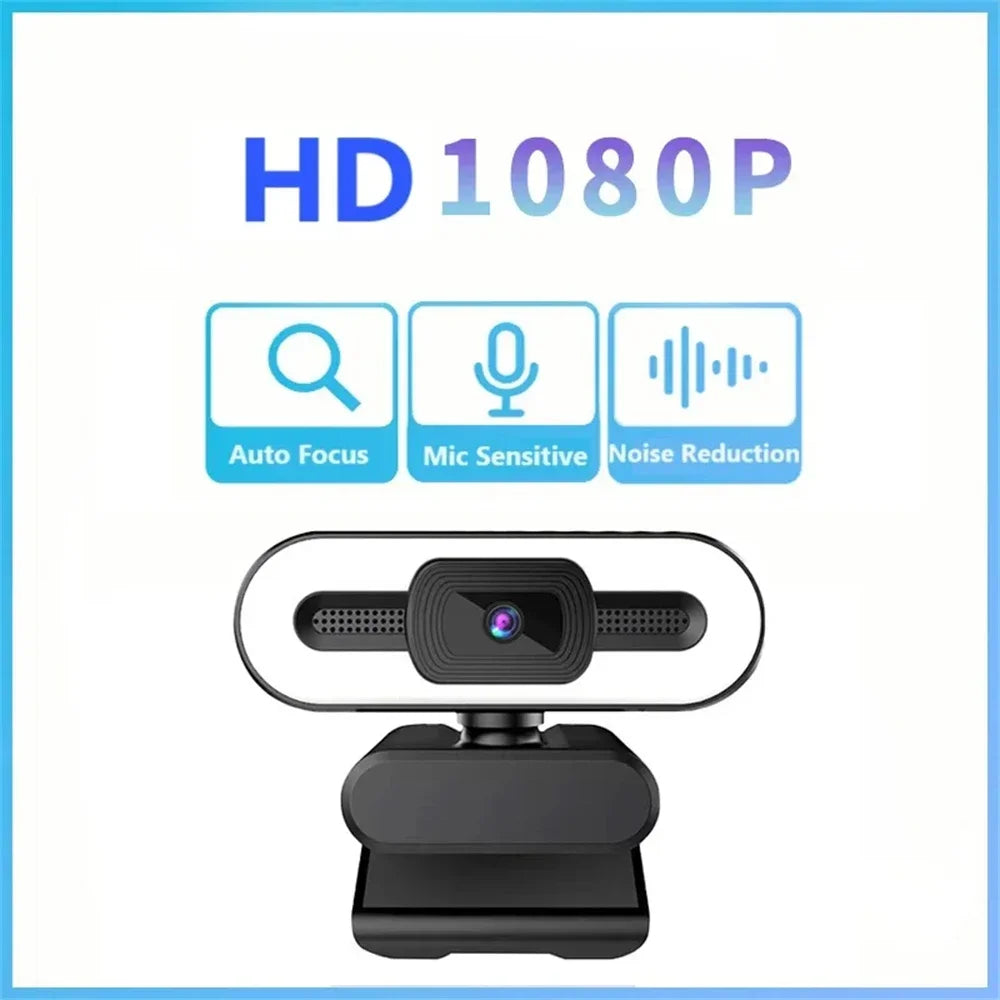 Webcam HD 4K con Autofocus, microfono integrato e rotazione 360° – Plug & Play…