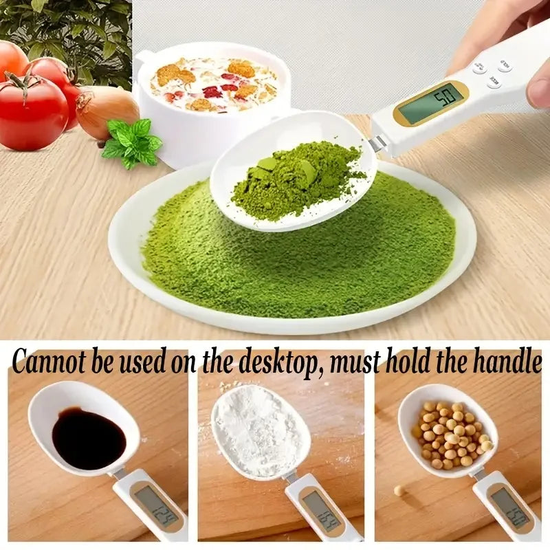 Bilancia Cucina Digitale Mini a Cucchiaio 0,1‑500 g con Display LCD