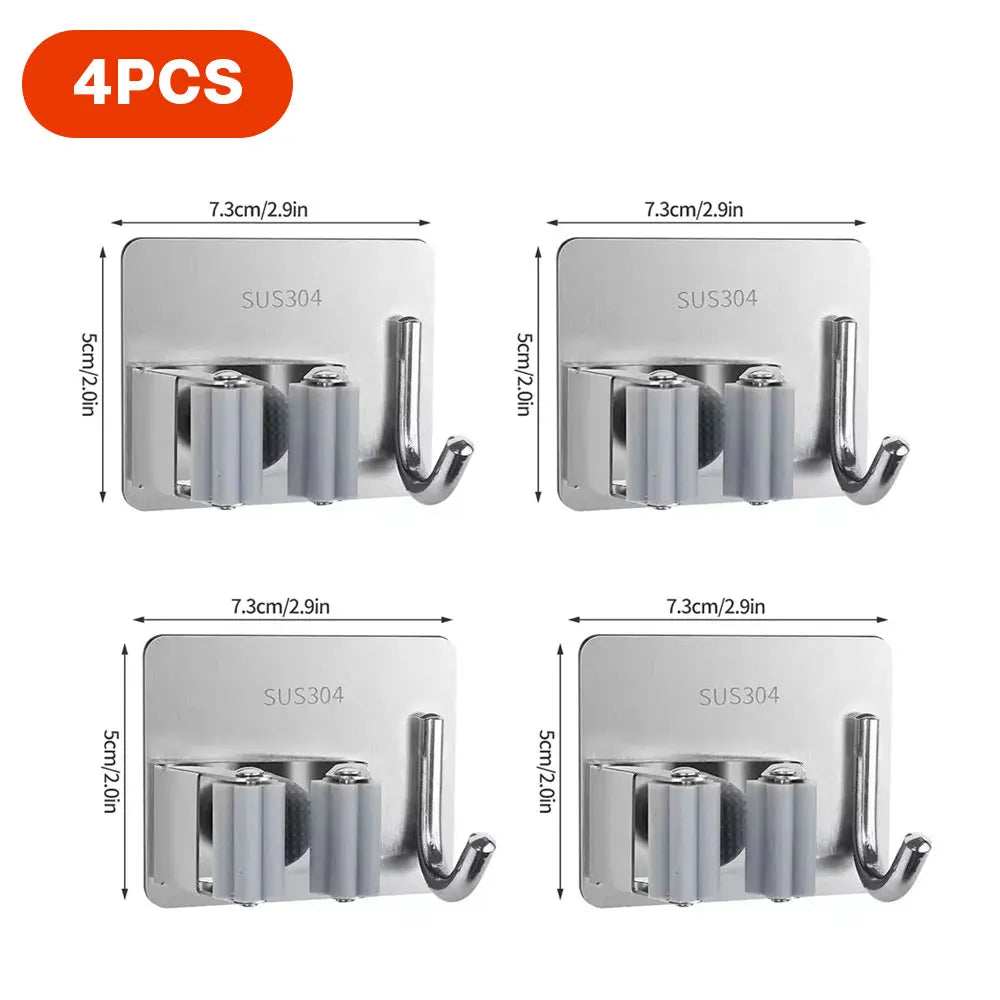 Gancio adesivo multiuso per mop e scope – supporto da parete in acciaio inox e…