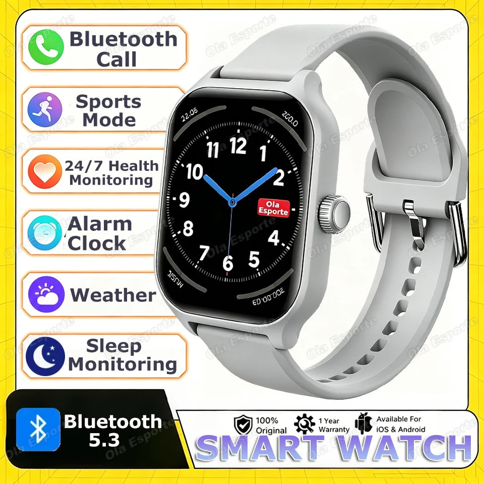Smartwatch 2026 con ECG, Monitor Cardio, Oxygen, GPS e Chiamate Bluetooth
