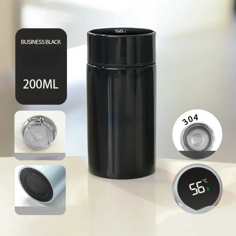 Bottiglia termica in acciaio inox 200 ml – Vacuo doppio strato, anti‑perdita