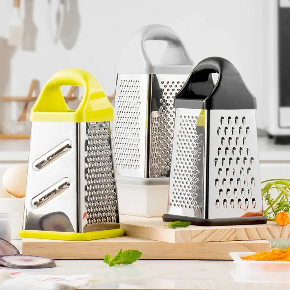 Grattugia e tritatutto 4 lati in acciaio inox per verdure, frutta e formaggi