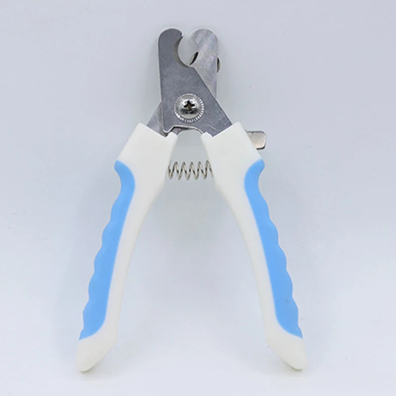 Tagliaunghie in acciaio inox con manico diritto per cani e gatti – set completo