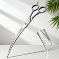 Wingsbro 8 Inch Dog Curved Drooming Scissors, New Style Pet Curved Thinning Scissors Curved Shark Scissors For Dog Hair Trimming