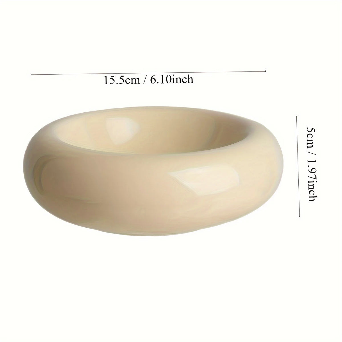 Ciotola in Ceramica a Forma di Ciambella per Gatto – Antiscivolo, Anti-Caduta