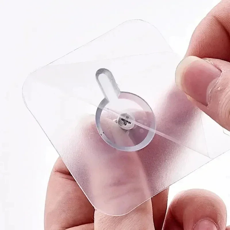 Ganci adesivi trasparenti per parete, supportano 3 kg, 6 cm, confezione 10‑60 pz