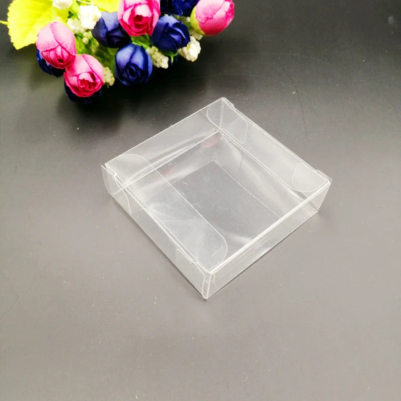 50pcs ABB Clear Transparent PVC Plastic Box Packaging Wedding Gift Box for Jewelry Storage Boxes Christmas Candy Small Gift Boxs