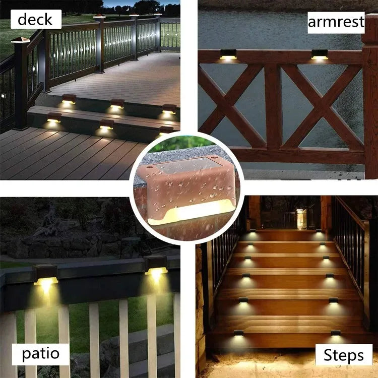 Lampada Solare a LED per Scale e Giardino – Pack da 4-32 Unità Impermeabili