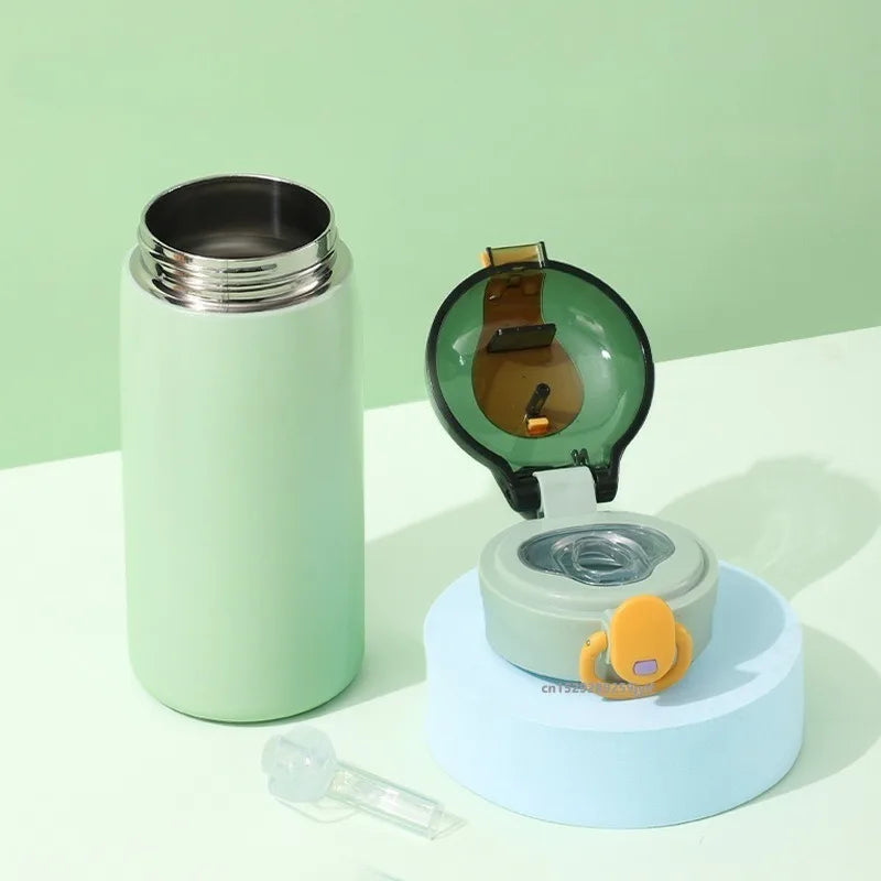 Borraccia termica in acciaio inox 320/460 ml per bambini con cannuccia
