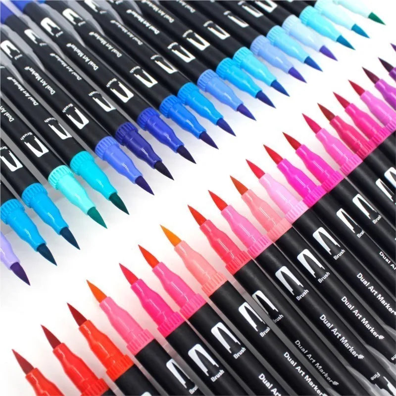 Set di pennarelli artistici a doppia punta 120 colori per calligrafia e…