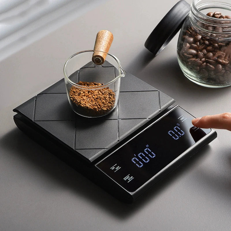 Bilancia da cucina digitale 3 kg, precisione 0,1 g, timer e conversione unità