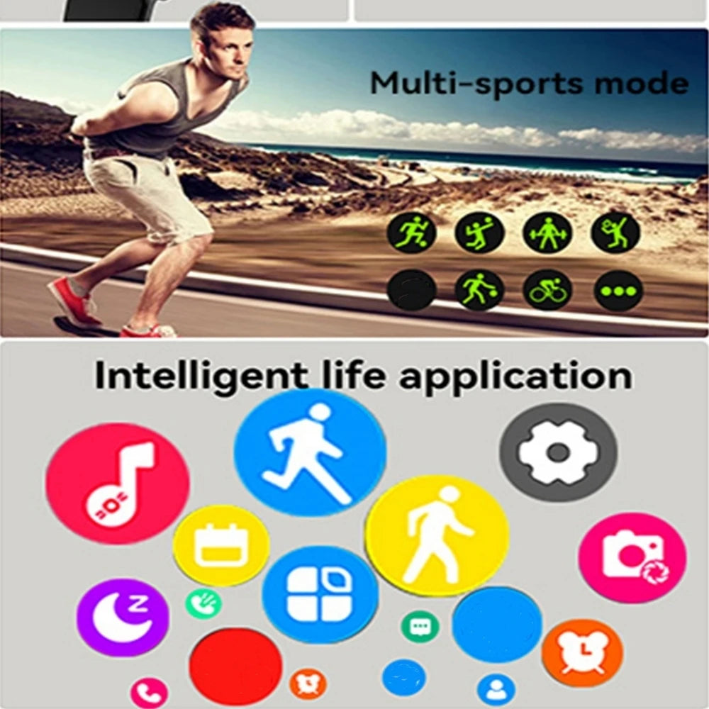 Smartwatch sportivo 2.01" HD con touch full, fitness e notifiche