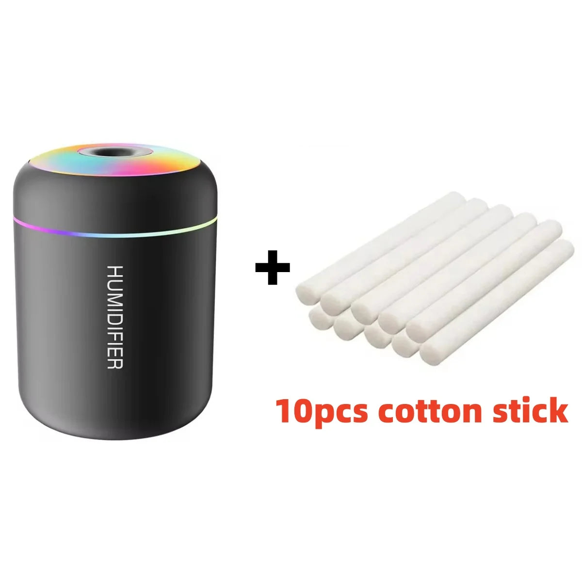 Mini Umidificatore USB 180ml con Diffusore Aromaterapico e Luci LED