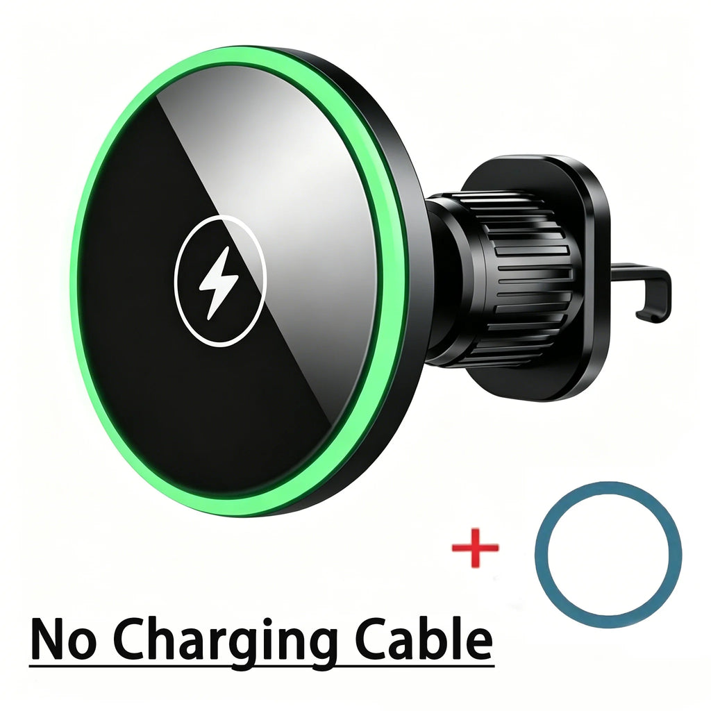 Caricatore wireless magnetico 30W per auto con LED, per iPhone 12‑17 Pro Max