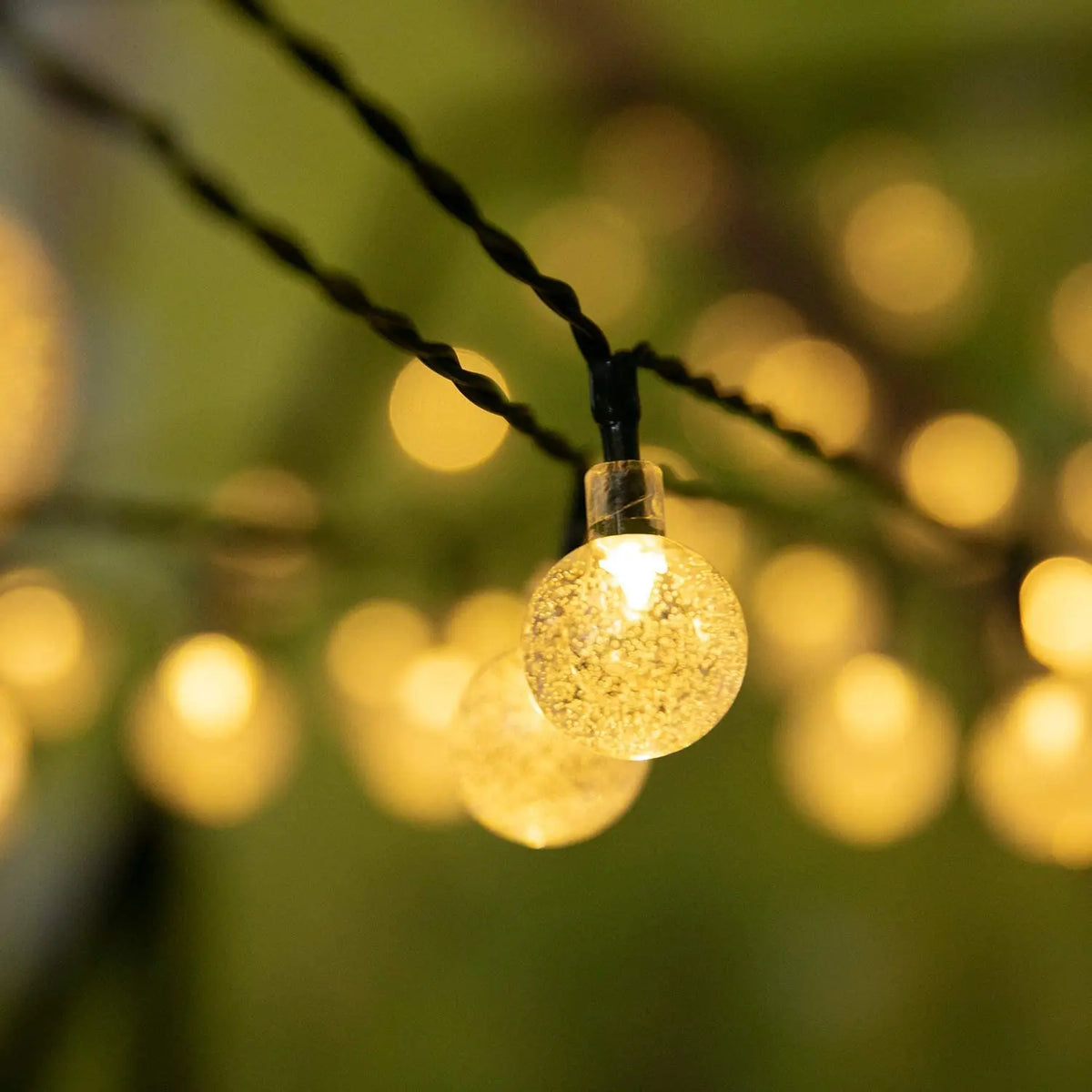 Luci a filo solari da giardino 200 LED globo cristallo, 8 modalità, impermeabili