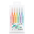 6Pcs/Set Double Head Fluorescent Highlighter Pen Markers Pastel Drawing Pen for Student School Office Supplies Cute Stationery