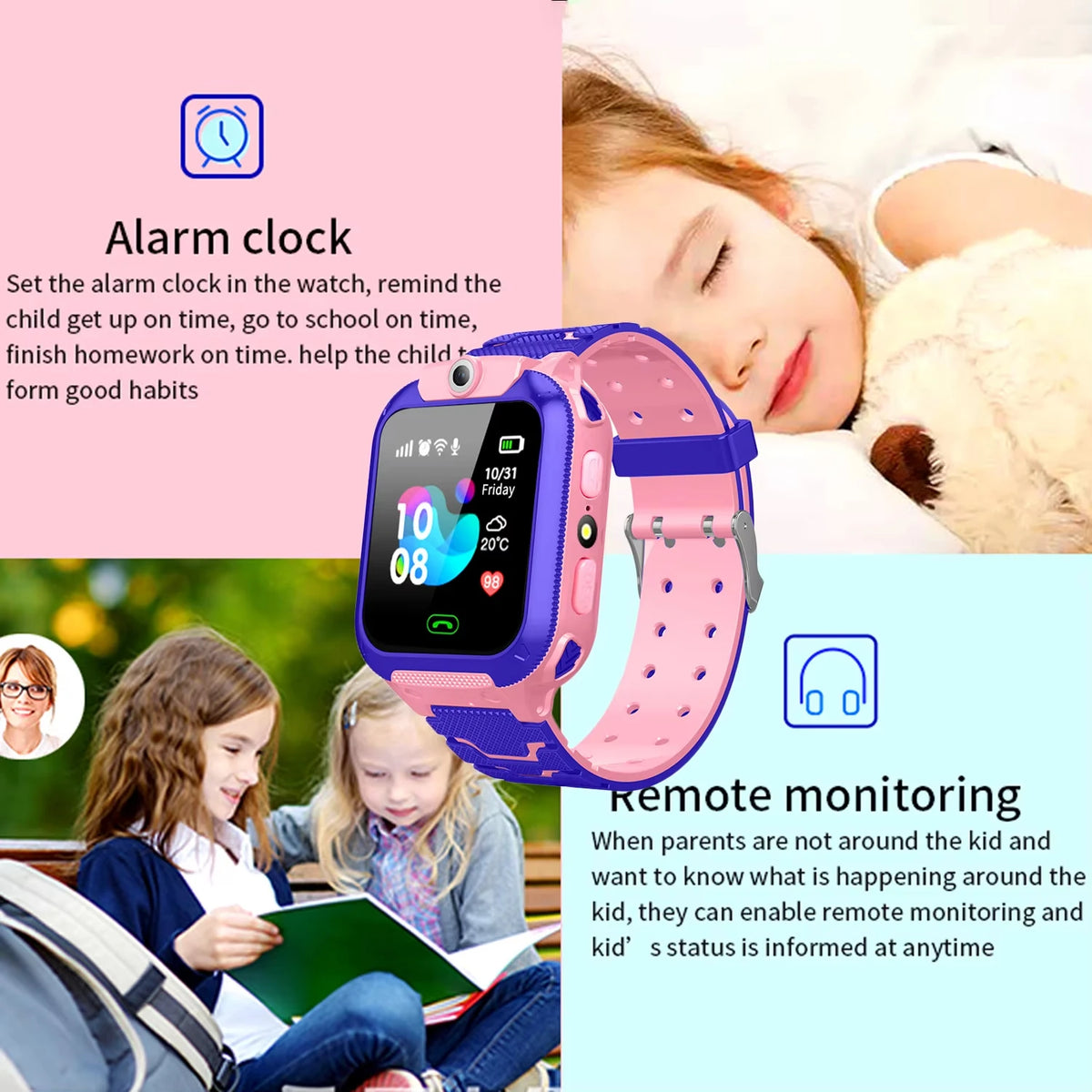Smartwatch 5G impermeabile IP67 per bambini con GPS, SOS e chiamate