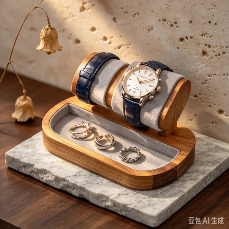 Oirlv Wooden Watch Stand Bracelet and Bangle Display Stand for Entryway Decoration Jewelry Storage Gifts Wholesale Display racks