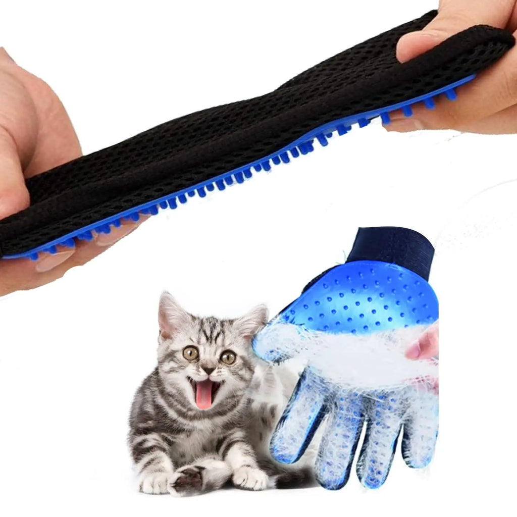 Guanto in silicone per rimozione peli e massaggio per cani e gatti – 6 colori
