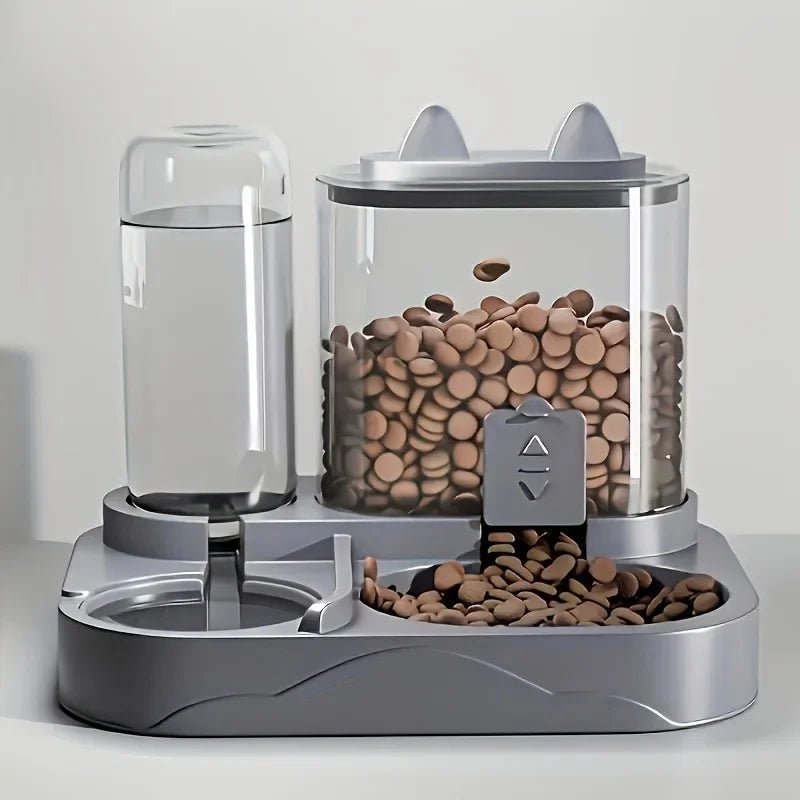 Distributore Cibo Automatico 2-in-1 per Gatti e Cani Piccoli