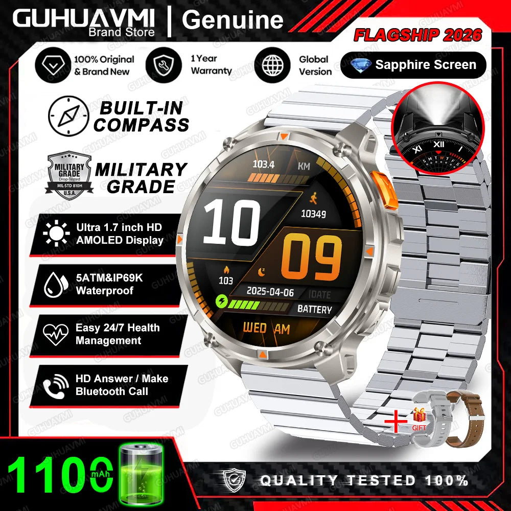 Smartwatch militare T‑Rex 3 Pro 1100 mAh GPS waterproof 5ATM – 1.73″ AMOLED