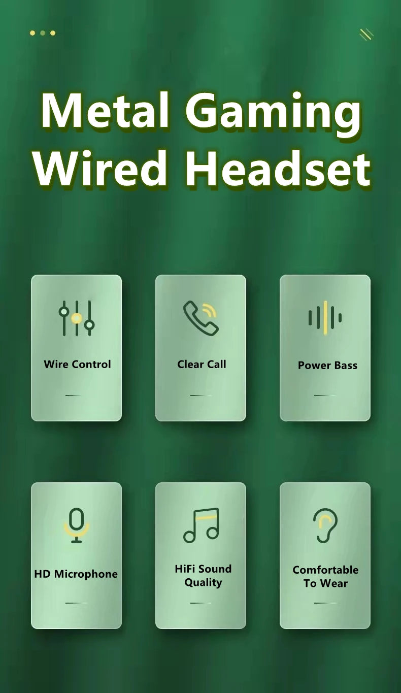 Cuffie Gaming Wired con Microfono e Cancellazione Attiva del Rumore - HiFi Bass…