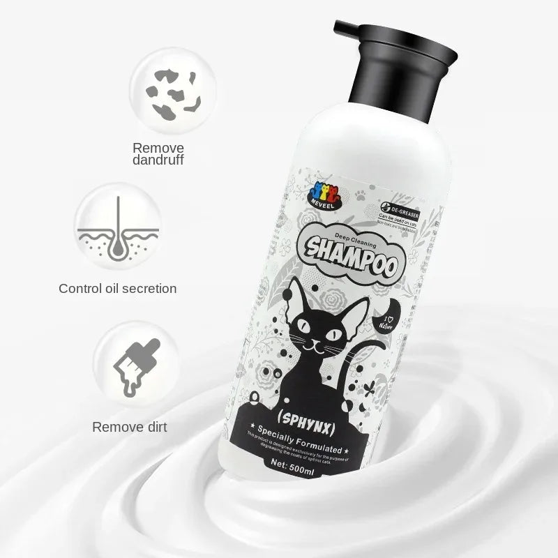Shampoo per gatti 500 ml – Controllo olio e delicato, senza profumo