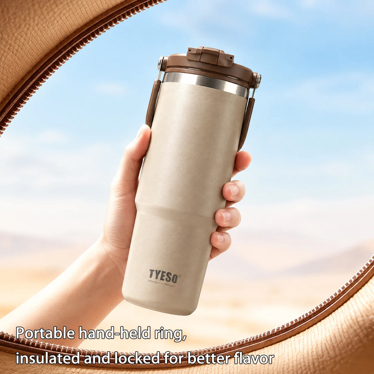 Thermos in acciaio inox 600‑1200 ml con doppio isolamento e tappo multifunzione