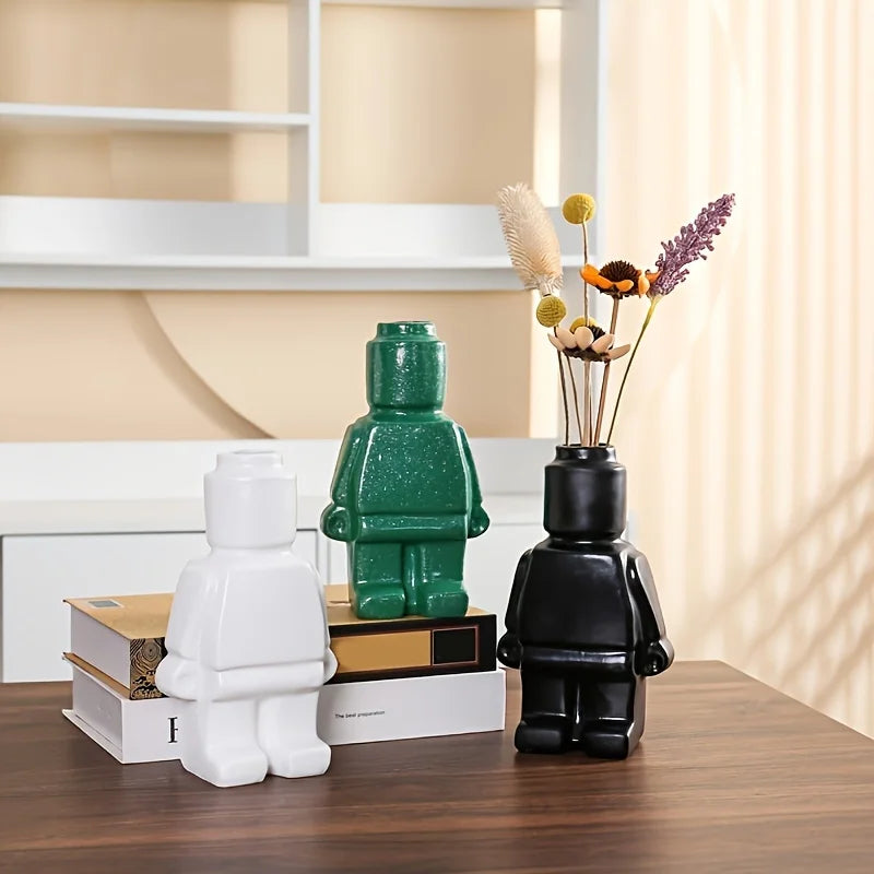 Vaso in ceramica bianco stile nordico – Decorazione moderna per casa e ufficio