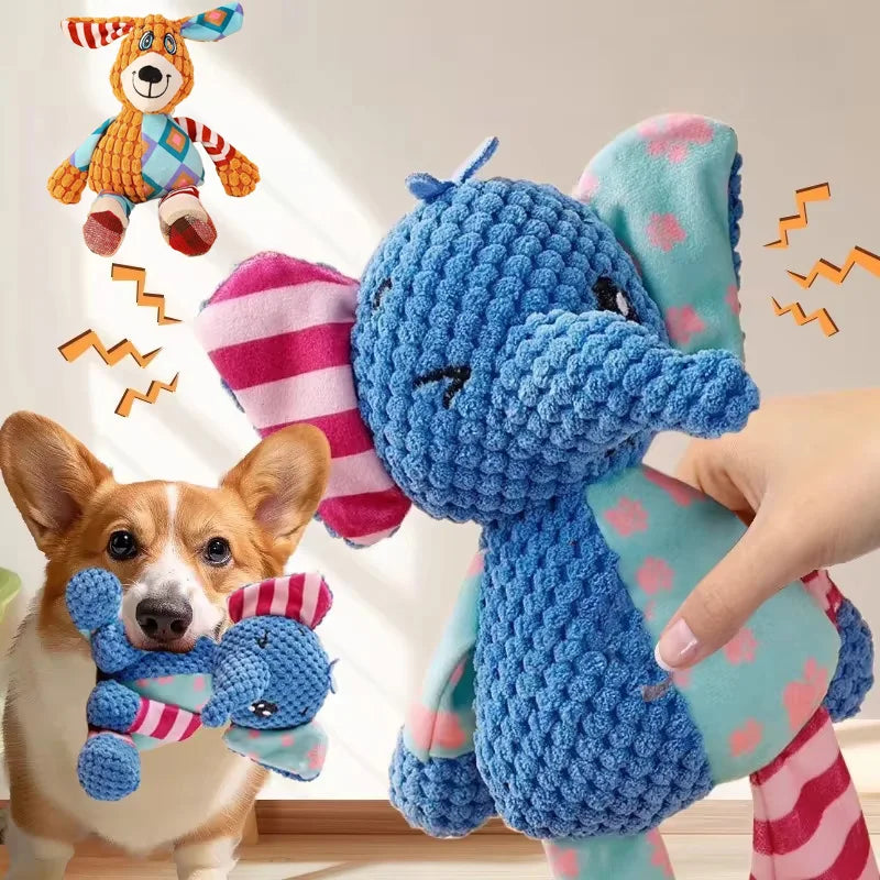 Gioco di peluche per cani – Animale carino, resistente al morso, con fischio