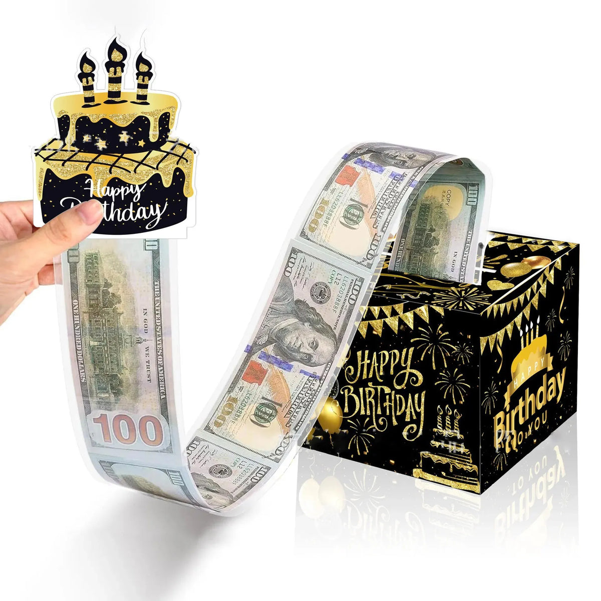 Scatola Regalo Soldi Torta per Compleanno - Porta Soldi Creativa