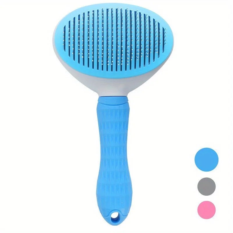 Pet Hair Removal Comb per Cani - Slicker Brush con Funzione Automatica