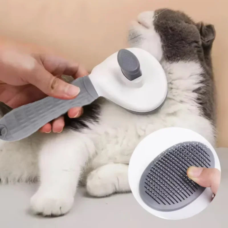 Spazzola auto-pulente in acciaio inox per cani e gatti – Rimuove nodi e peli