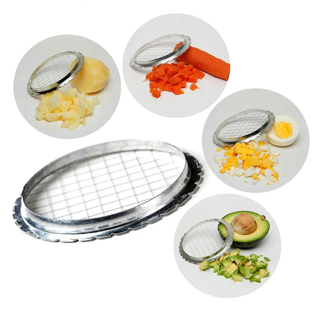 Tagliacubi Rotondo in Acciaio Inox per Uova, Funghi e Verdure – Utensile da…