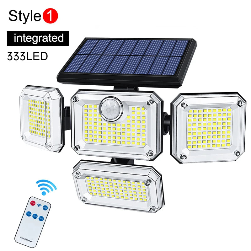 Lampada Solare da 20W IP65 con Testa Regolabile e 3 Modalità