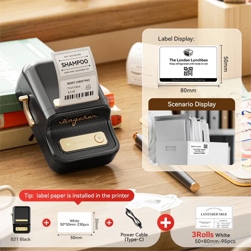 Stampante termica mini portatile – Etichette adesive Bluetooth 20‑50 mm