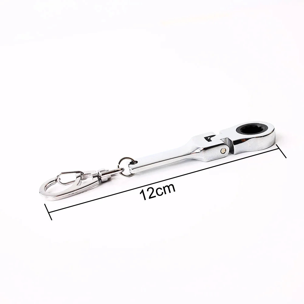 Tuningkeychains JDM Car Auto Tuning Parts 10mm Ratchet Wrench Keychain Keyring Key Ring Metal