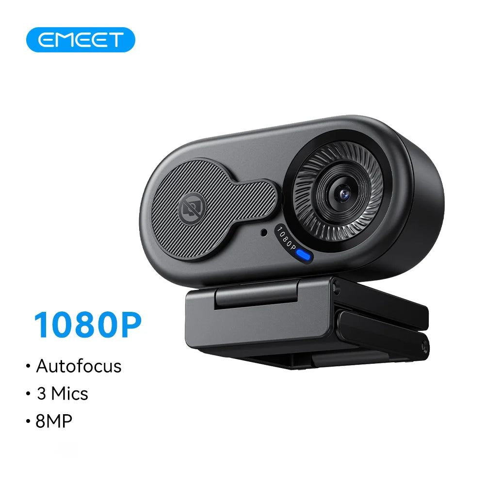 Webcam USB 4K/1080p con microfono integrato e copertura privacy – 66° FOV
