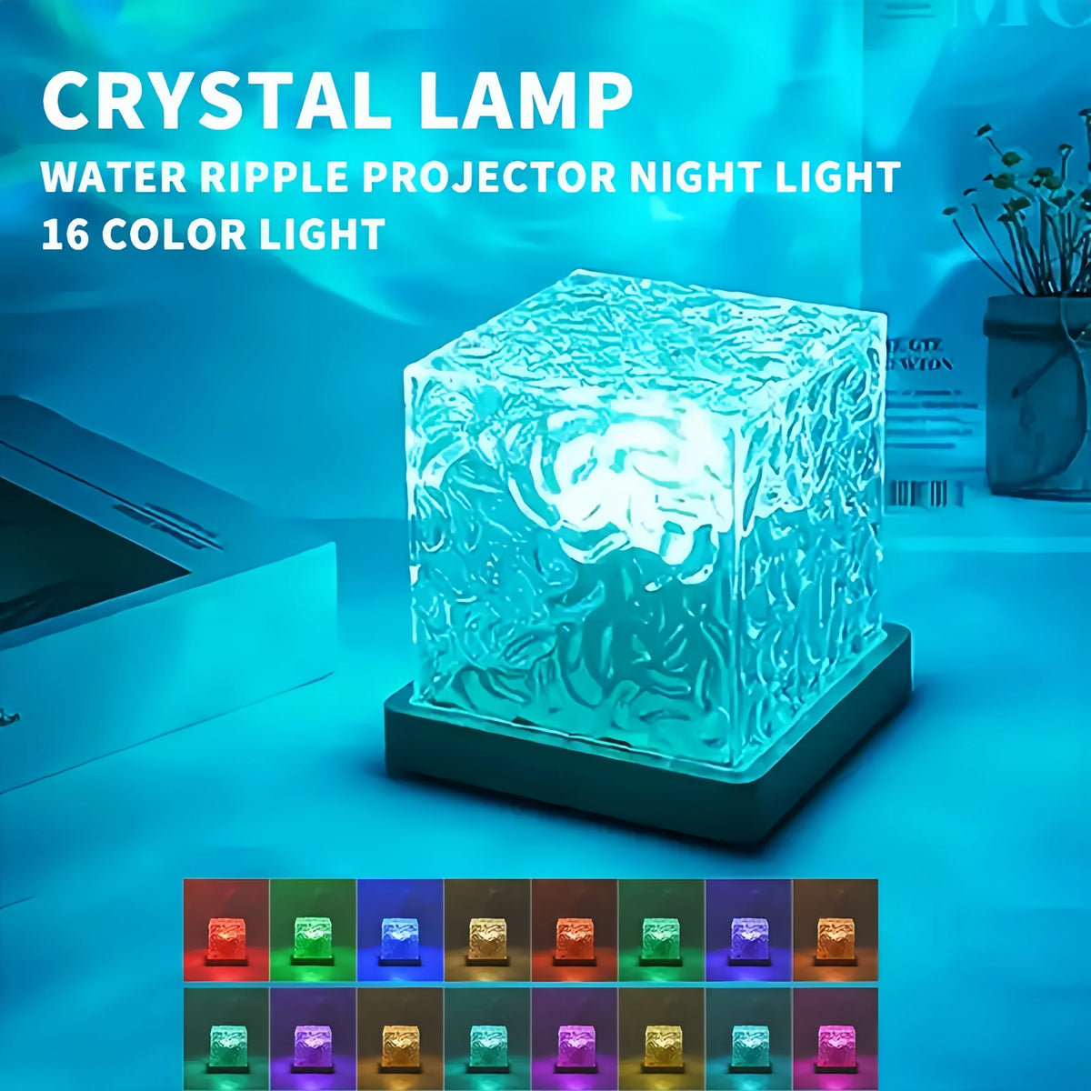 Proiettore Aurora Onde Marine USB – 16 colori, effetto acqua, luce notturna