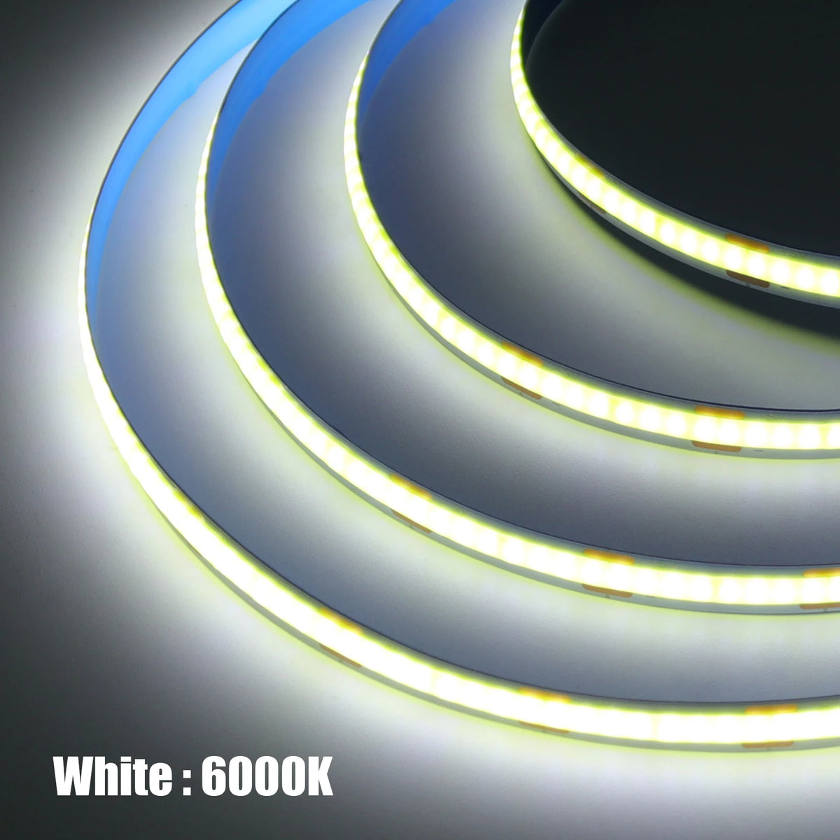 Striscia LED COB 12V flessibile 3‑5‑8 mm, 0,5‑5 m, 9 colori, alta resa cromatica