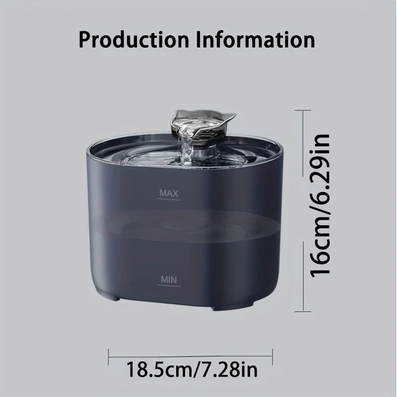 Fontana Acqua 2,2 L per Gatti e Cani – Filtro e Pompa Ultra Silenziosa