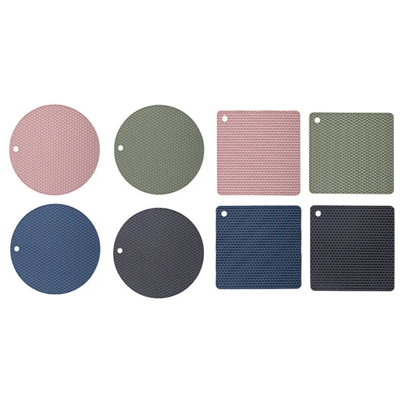 Set da 2/4 Tappetini in Silicone Resistente al Calore per Tazze e Pentole