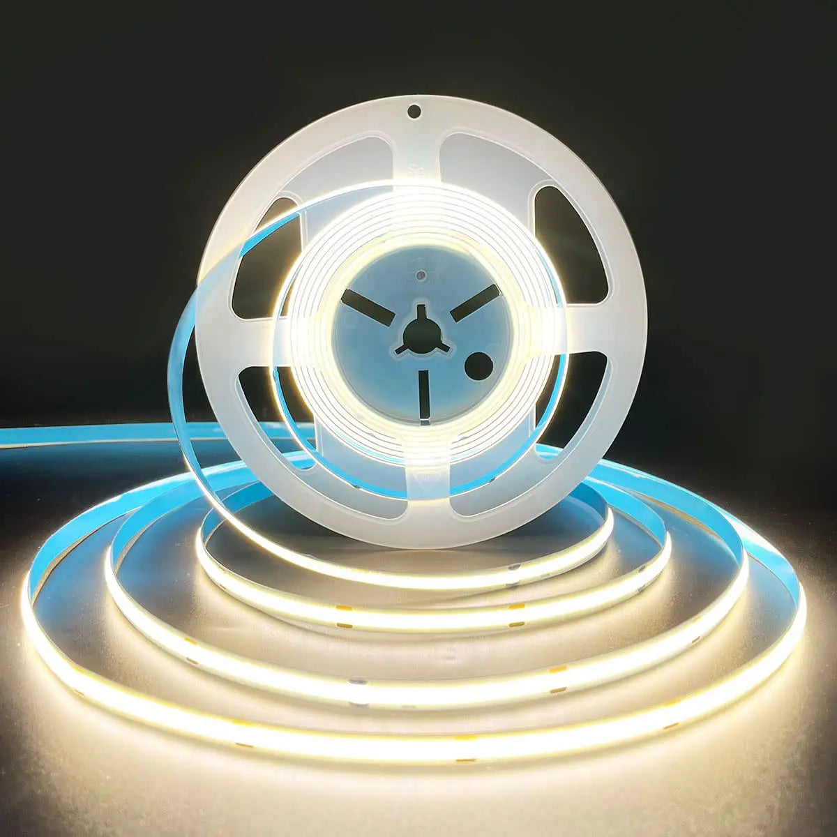 Striscia LED COB 5 m autoadesiva, tagliabile, CRI 90, 12 V/24 V, 3‑8 mm