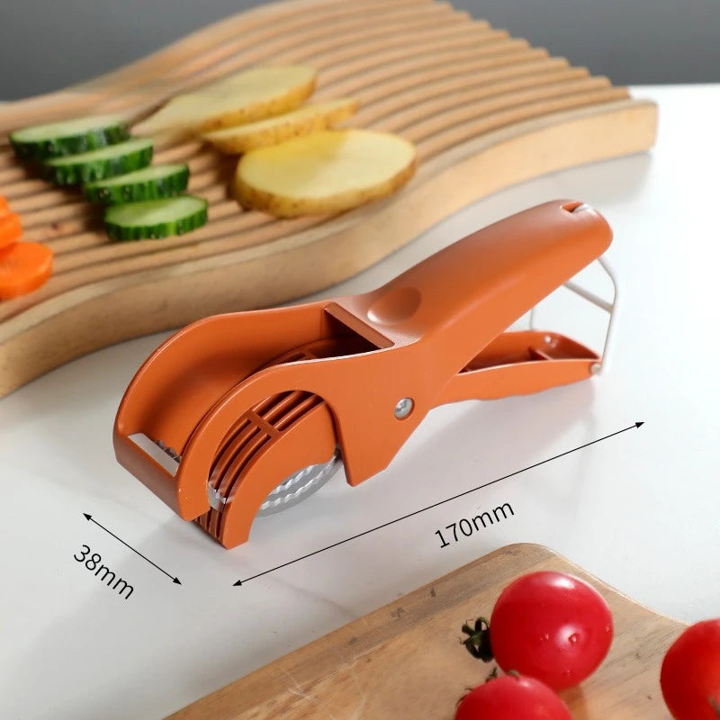 Affettatore Multiuso in Acciaio Inox per Verdure e Frutta – Design Minimalista