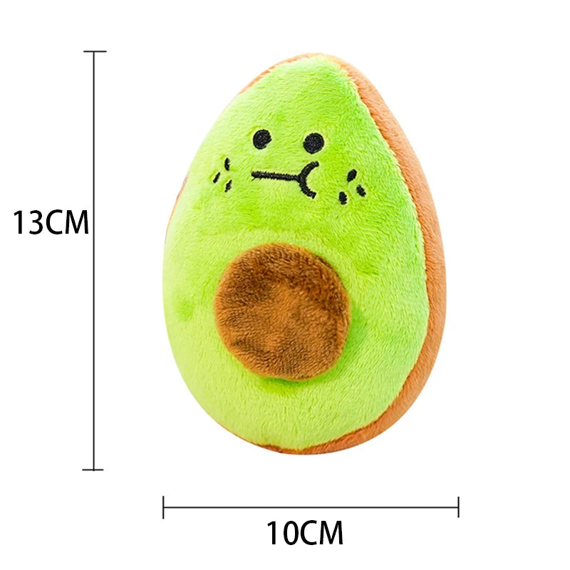 Giocattolo in peluche avocado/kiwi per cani e gatti, masticabile, resistente e…