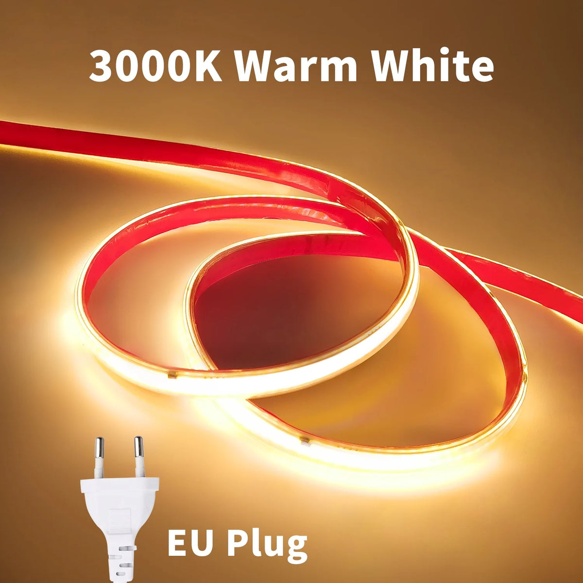 Striscia LED COB 220V 296 LED/m, alta luminosità, impermeabile e flessibile