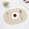 Tovagliette Ovale Intrecciate in Eco-Poliestere – Set da 1, 4, 6 o 10 pezzi
